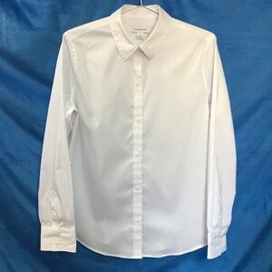 Liz Claiborne Women’s White Button-Up Shirt Size Large
